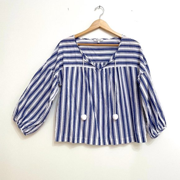 Madewell Tops - Madewell Peasant Top in Shea Stripe Size Medium